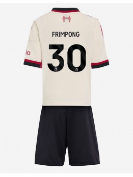 Billige Liverpool Jeremie Frimpong #30 Bortedraktsett Barn 2025-26 Kortermet (+ Korte bukser)